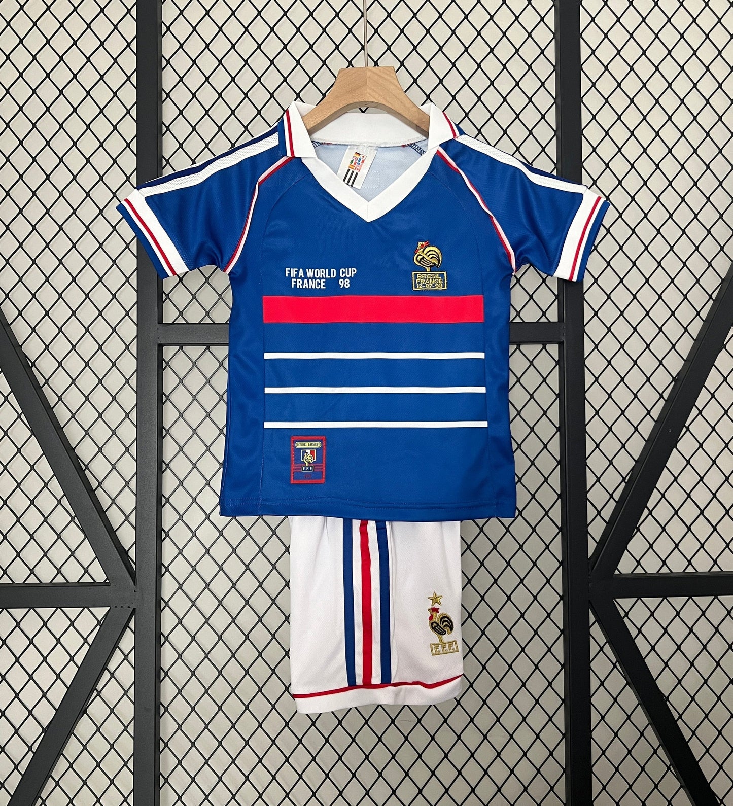 France 1998 Home Shirt Kids Football Jersey Kids | Retrokick