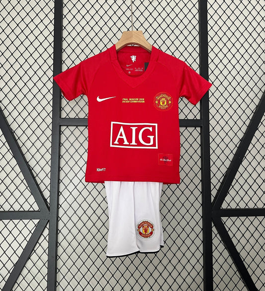 Man United 07/08 Home Shirt Kids Football Jersey Kids | Retrokick