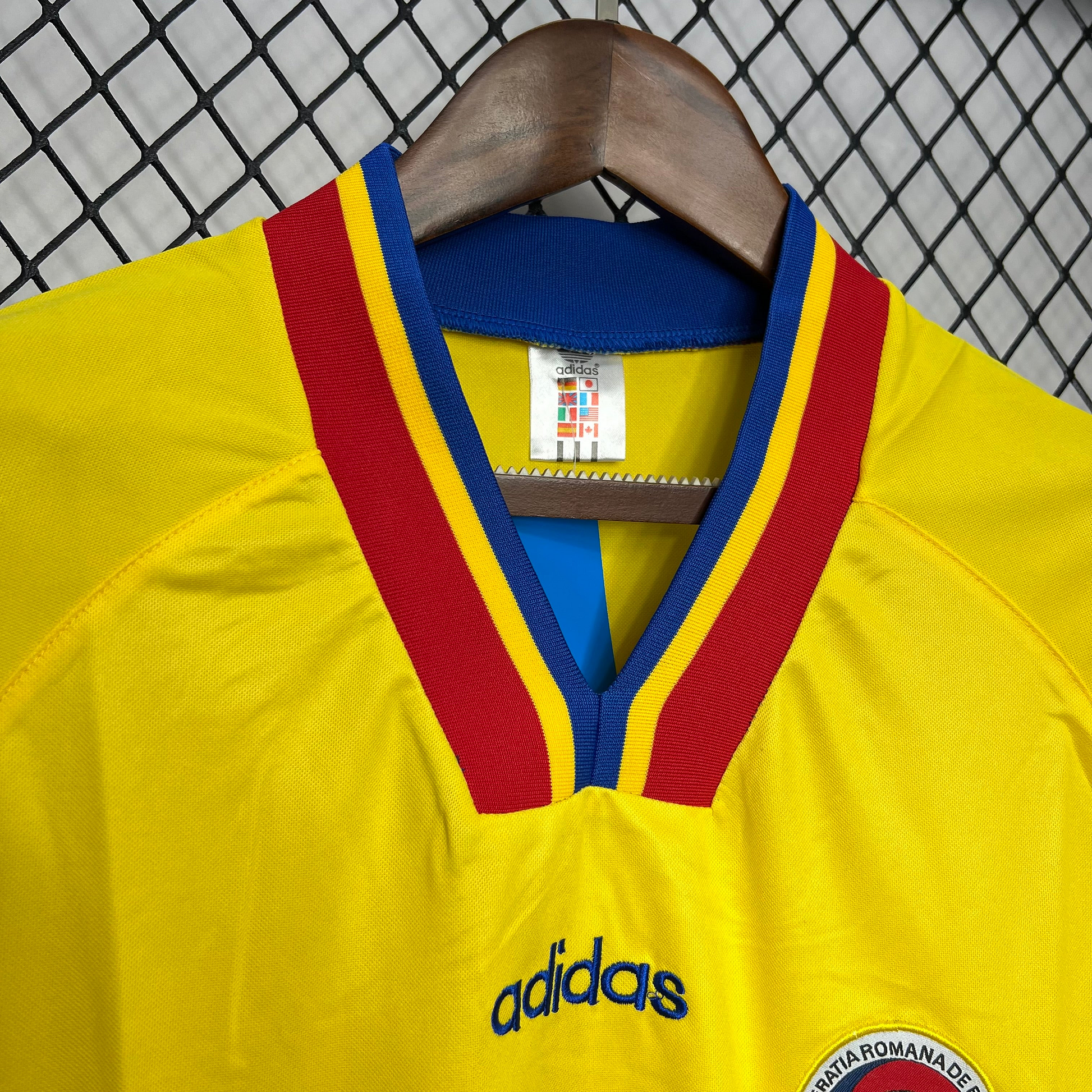 Romania 1994 Home Shirt Football Jersey | Retrokick