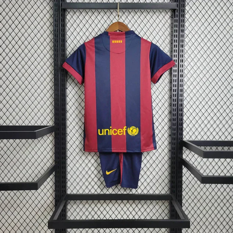 FC Barcelona 14/15 Home Shirt Kids Football Jersey Kids | Retrokick