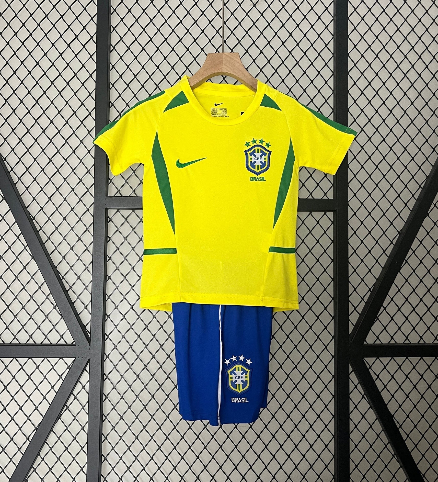 Brazil 2002 Home Shirt Kids Football Jersey Kids | Retrokick